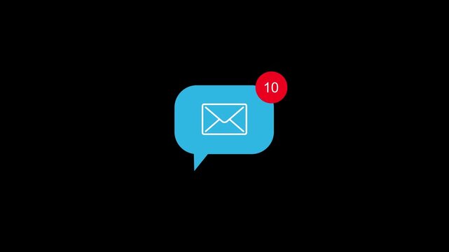 New 10 electronic mail unread email message communication technology notification alert digital send business social online marketing strategy media. Motion graphics of mail concept