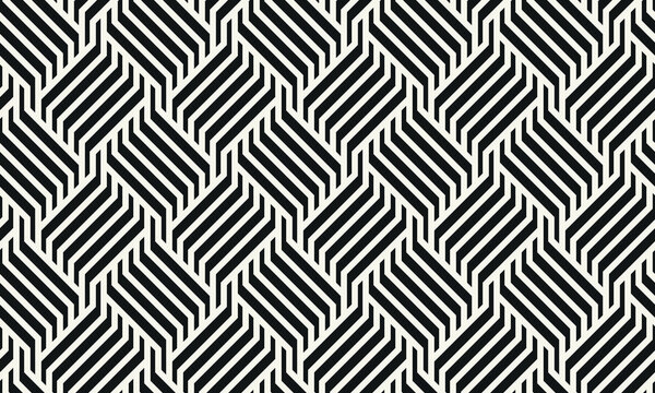 Vector seamless pattern. Modern stylish texture. Repeating geometric tiles with weaved bold zigzag. Bold monochrome zig zag. Trendy graphic design. Can be used as swatch in Adobe Illustrator.