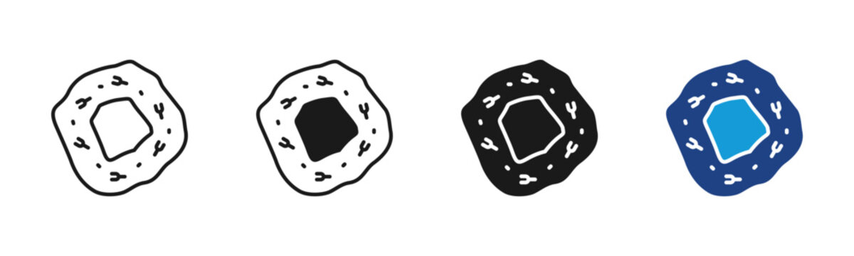 B Cell icon set multiple style collection