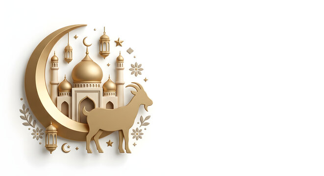 Bakrid muslim arab festival concept in illustration
