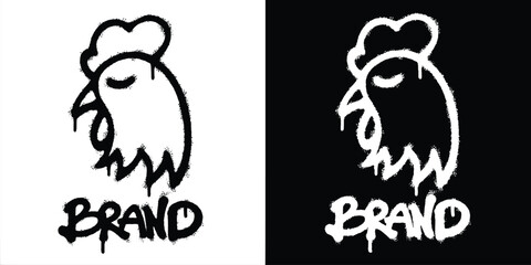 Chicken Head Urban graffiti style logo © Titikdrawn