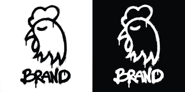Chicken Head Urban graffiti style logo