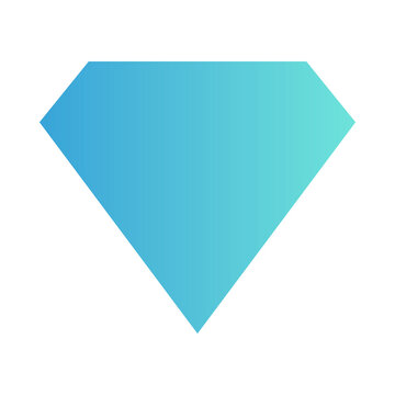 Blue gradient diamond geometric shape transparent png