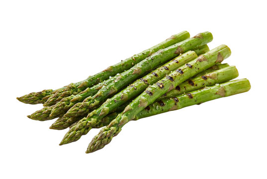 Grilled green asparagus with char marks