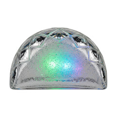 Fototapeta premium Frosted crystal dome light with changing LED colors