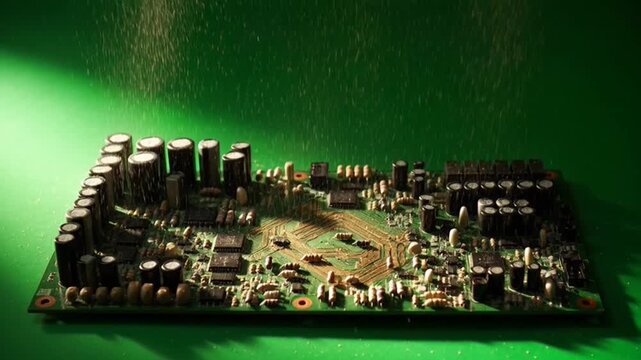 Close-up of electronic circuit board.