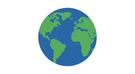 Obraz premium Simplified Globe Illustration: A Graphic Representation of Planet Earth for Educational Purposes