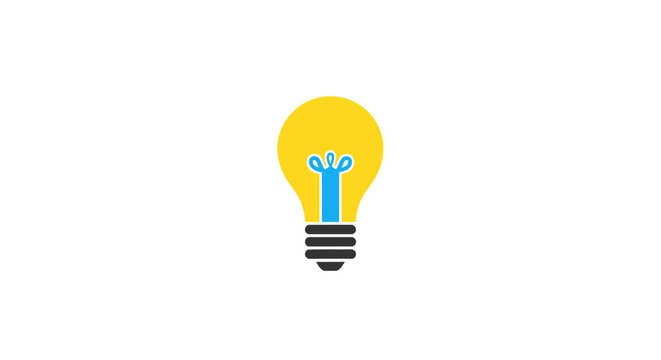 Colorful illustration of an illuminated light bulb, symbolizing creativity and ideas