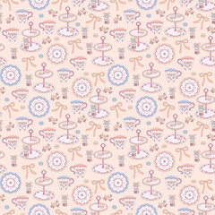 Obraz premium Abstract Seamless floral wallpaper and background pattern design 