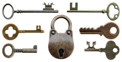 Collection set retro golden key © Ratchapon