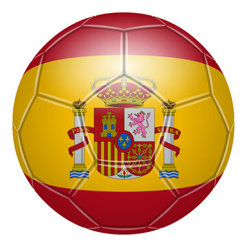 Football in national colours on a transparent background