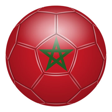 Football in national colours on a transparent background