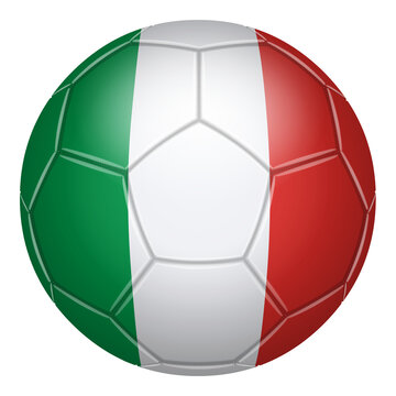Football in national colours on a transparent background