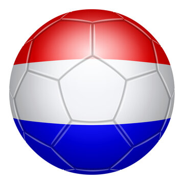 Football in national colours on a transparent background
