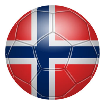 Football in national colours on a transparent background