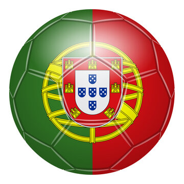 Football in national colours on a transparent background