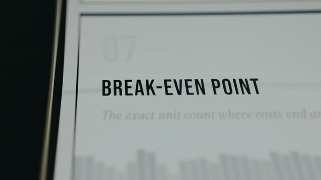 Break-Even Point in business definition