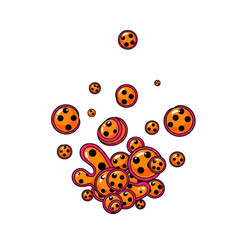Obraz premium Abstract orange cells dividing illustration dynamic microscopic life f