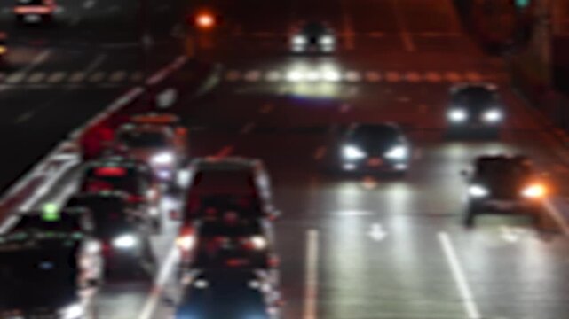 Japanese Left-Hand Traffic on Busy Urban Road with Green Signal