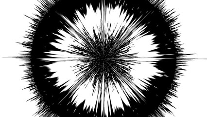 Intense Dark Center Manga Burst Background © VIGNESH