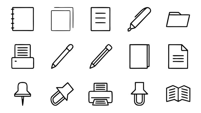A white line icon of a paper document is centered on a black surface.