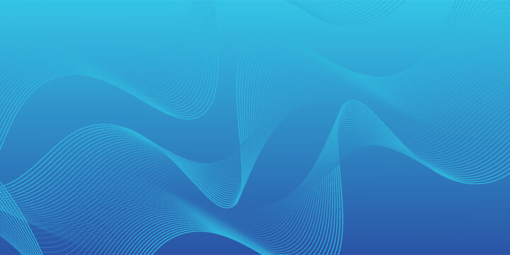 Abstract blue gradient background with smooth lines and geometric patterns