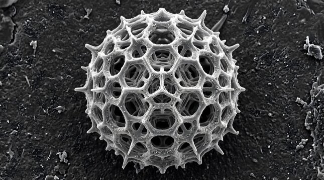 Radiolaria Skeletal Remains SEM Micrograph