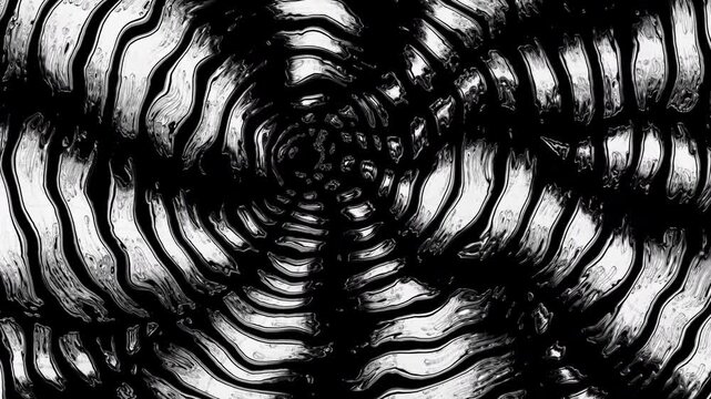 Abstract hypnotic spiral tunnel expanding animation