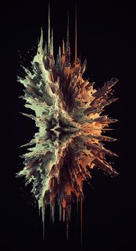 Complex digital graphic showing deep abstract structures, non-objective art, conceptual patterns, and sophisticated visual noise effects, depth, layers, nonrepresentational