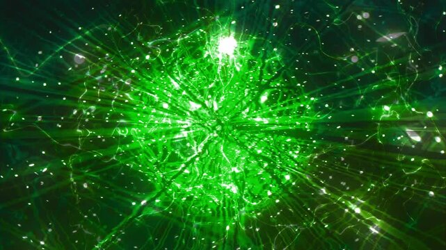 Green Energy Nexus Core Reactor Futuristic Sci-Fi VJ Loop 4K Seamless