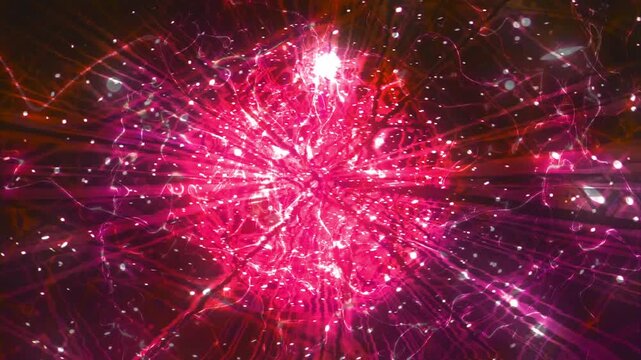 Neon Magenta Energy Nexus Core Reactor Futuristic Sci-Fi VJ Loop 4K Seamless