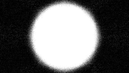 Gritty Monochrome Sunburst with Particle Blast Effect © VIGNESH