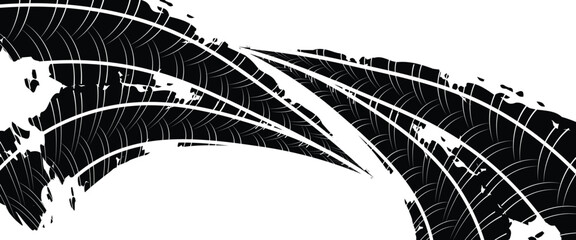 Tire tread marks, wheel textures, tire marks - car racing, motocross, drift, rally, off-road and others. modern © fathor