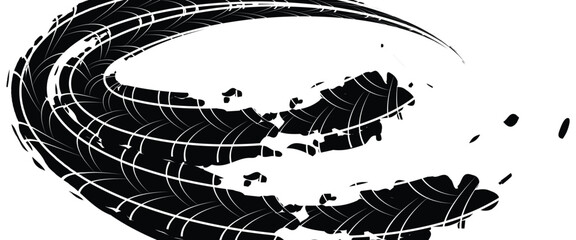 Tire tread marks, wheel textures, tire marks - car racing, motocross, drift, rally, off-road and others. modern © fathor
