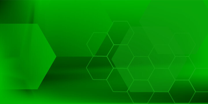 Abstract dark green hexagon background design. Vector illustration