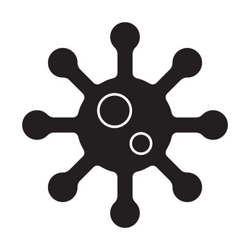 Virus and bacteria microbe icon glyph