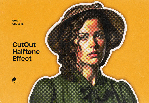 Cut Out Photo Effect &ndash; Halftone for Album Cover & Social Media (PSD)