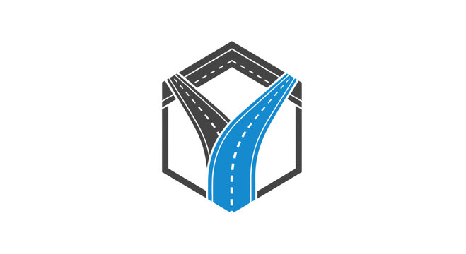 Roads Converging Inside a Hexagonal Frame, Depicting Direction and Options Effectively