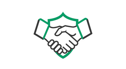Fototapeta premium Secure Handshake Icon Symbolizing Trust and Partnership