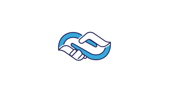 Symbolic Handshake Logo Representing Partnership And Agreement