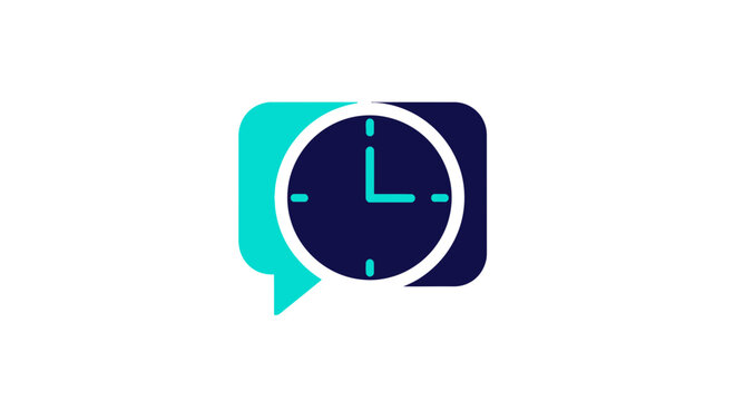 Timely Communication Icon Concept For Modern Messaging Platforms