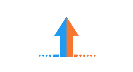 Fototapeta premium Upward Arrow Design Symbolizing Progress, Direction, Growth, and Positive Change in Business