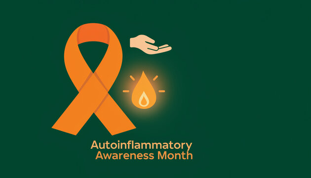 Autoinflammatory Awareness Month Concept Image. featuring immune health, rare conditions, and patient support.