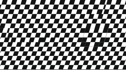 Obraz premium Race checker flag seamless pattern. Black and white rally texture. Classic racing theme for motorsport textiles, banners, graphic, designs. Abstract vector illustration.Monochrome Racing Flag