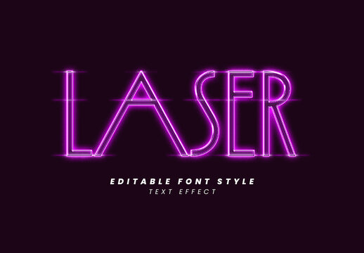 Laser Neon Text Effect