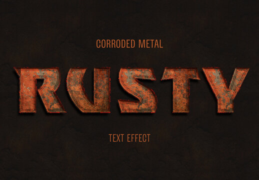 Corroded Metal Text Effect