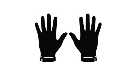 Obraz premium A stark black and white illustration depicts two open human hands facing forward high quality professional