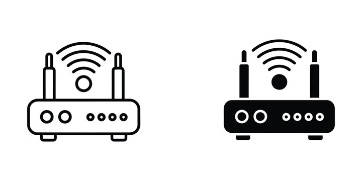 Comparison of two different wireless router designs with antennas and ports