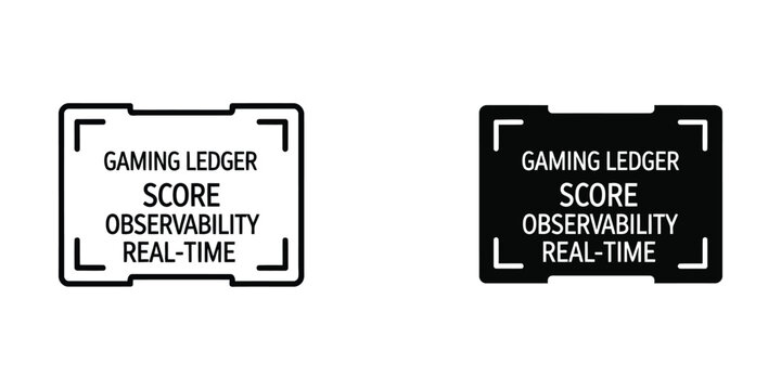Comparative design of gaming ledger score display stickers for real-time observability