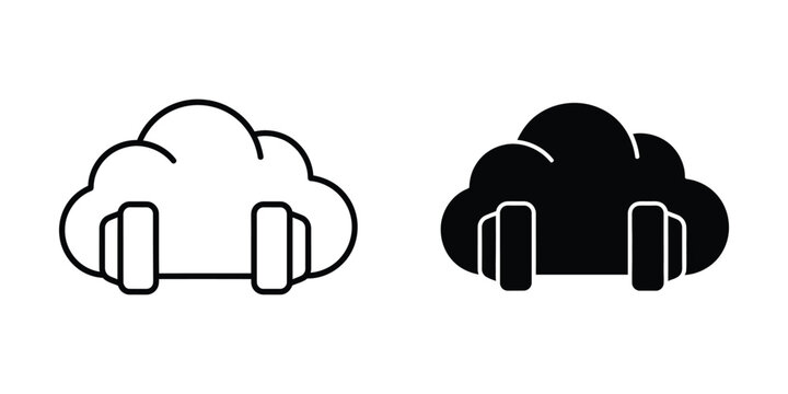 Comparison of traditional and modern cloud storage server icons with data centers
